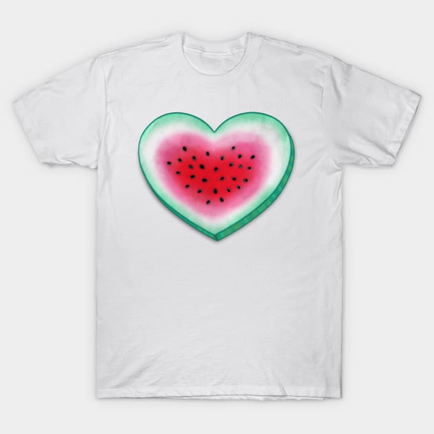 Summer Watermelon Love T-Shirt by PerrinLeFeuvre